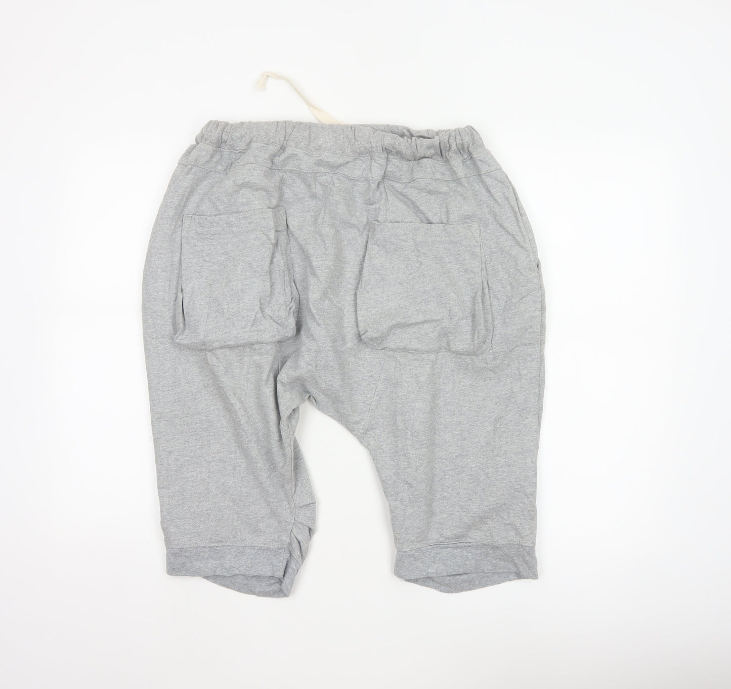 Religion Men's Grey L Sweat Shorts Drawstring Cotton Logo Pockets