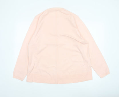 John Lewis Women’s Pink Size 16 Crew Neck Long Sleeve Knit Jumper