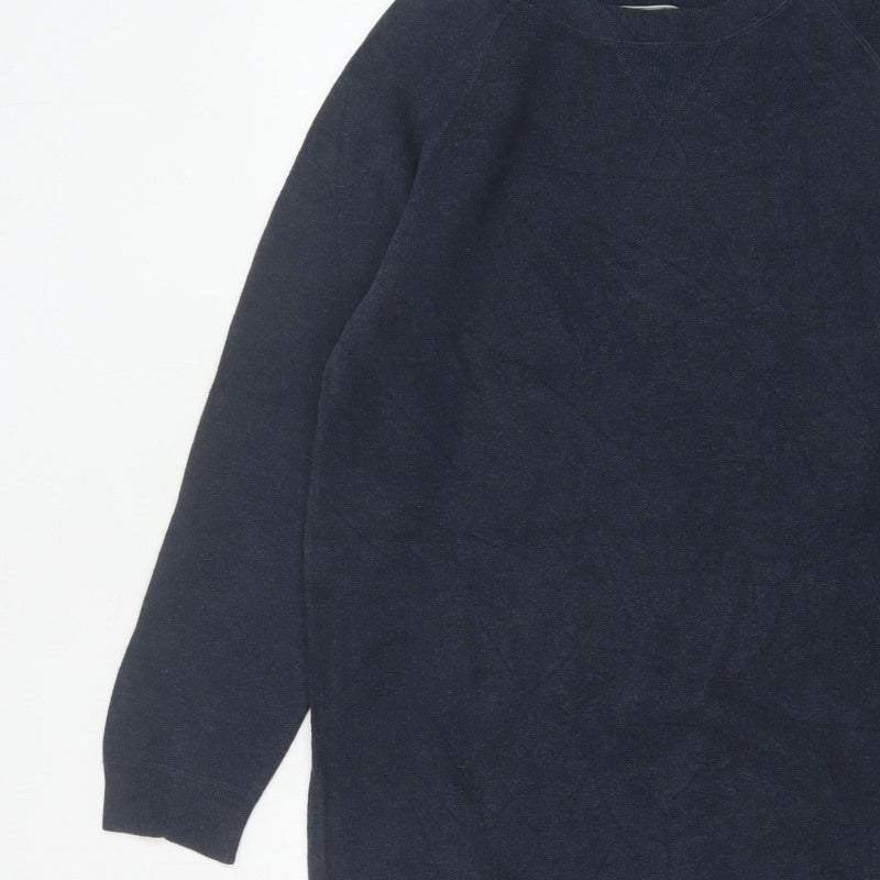 Superdry Women’s Blue UK 10 Knee Length Raglan Jumper Dress