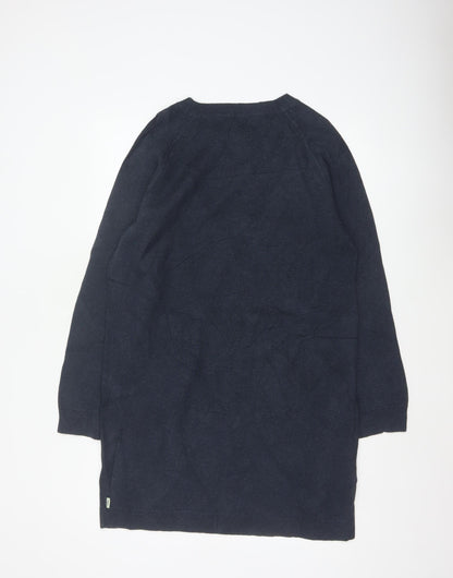 Superdry Women’s Blue UK 10 Knee Length Raglan Jumper Dress
