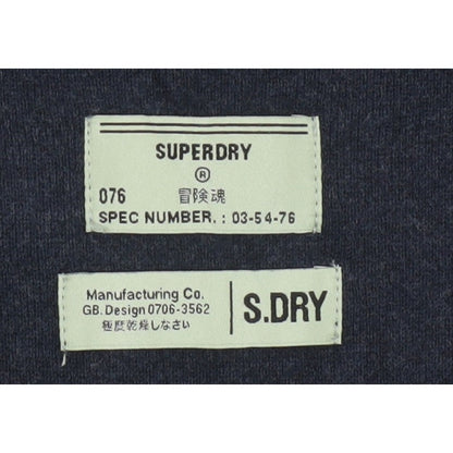 Superdry Women’s Blue UK 10 Knee Length Raglan Jumper Dress