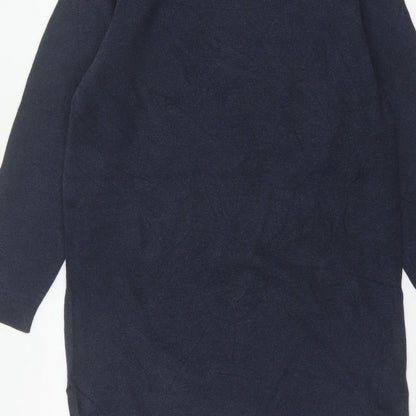 Superdry Women’s Blue UK 10 Knee Length Raglan Jumper Dress