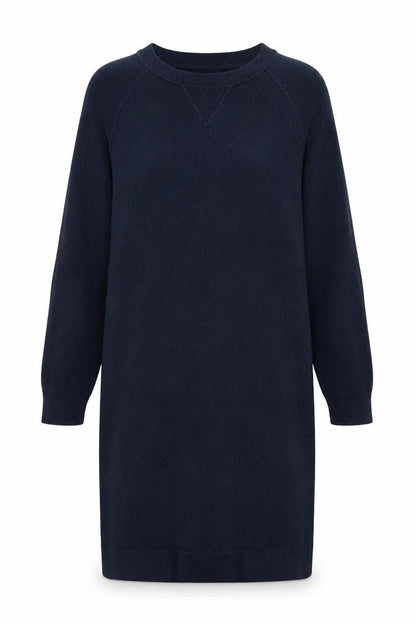 Superdry Women’s Blue UK 10 Knee Length Raglan Jumper Dress