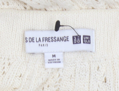 Uniqlo Ines de la Fressange Women Ivory M Cotton Knit Maxi Flare Skirt