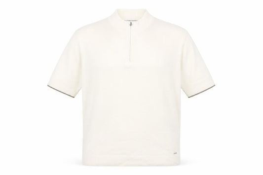 Autograph Men’s Ivory XL Pure Cotton 1/4 Zip High Neck Jumper