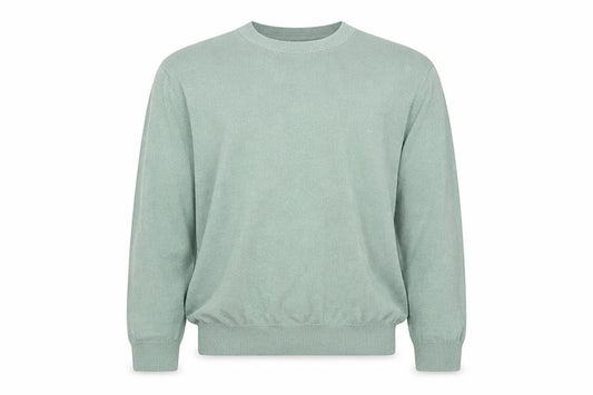 Marks and Spencer Men Green XL Pure Cotton Crew Neck Pullover Jumper