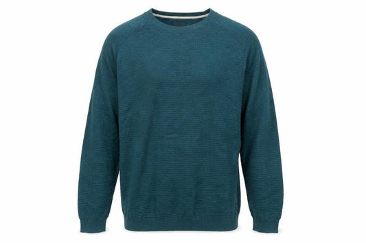 ACW85 Men’s Green Medium Cotton Crew Neck Knit Pullover Jumper