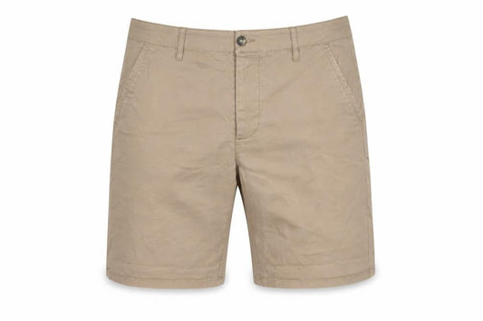 ASOS Men’s Beige W32 Cotton Stretch Chino Shorts Flat Front