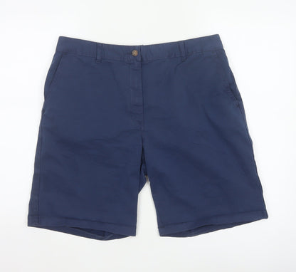 Marks & Spencer Women’s Blue UK 16 Chino Bermuda Cotton Stretch Shorts