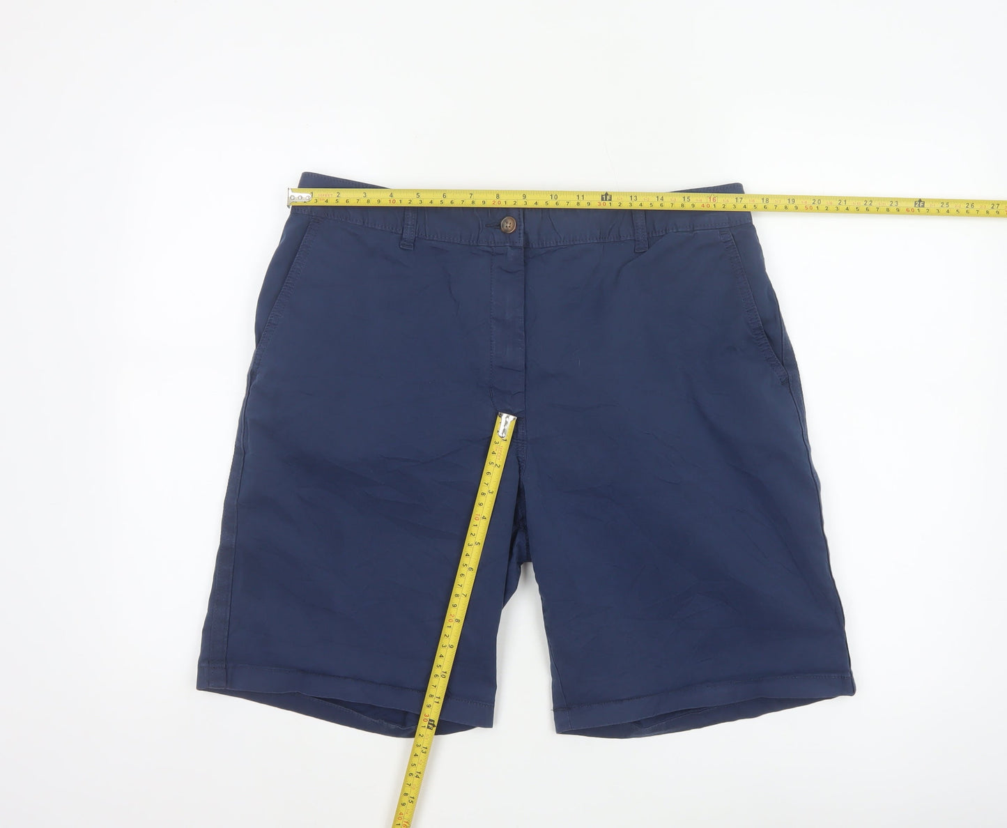 Marks & Spencer Women’s Blue UK 16 Chino Bermuda Cotton Stretch Shorts