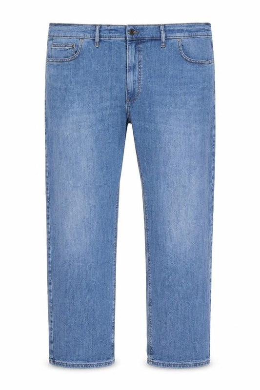 Marks and Spencer Men's Blue 46 29 Straight Fit Stretch Jeans