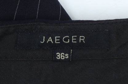 Jaeger Men's Black Pinstripe Wool Dress Trousers 36S Formal