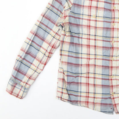 Fat Face Men’s Multicoloured Plaid Button-Down Shirt Size L Long Sleeve
