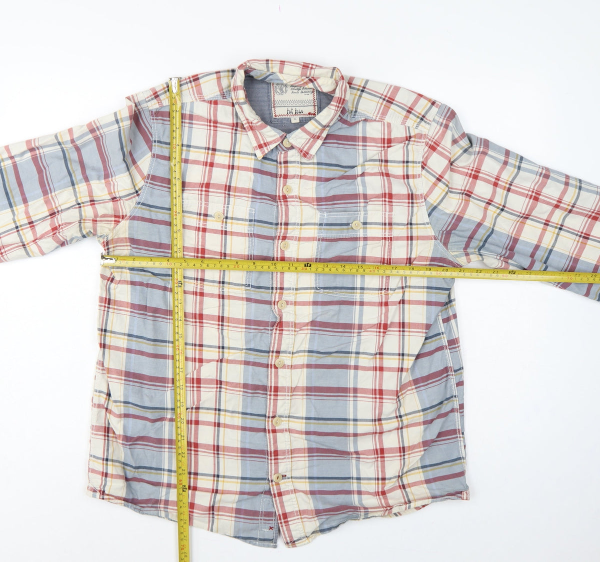 Fat Face Men’s Multicoloured Plaid Button-Down Shirt Size L Long Sleeve