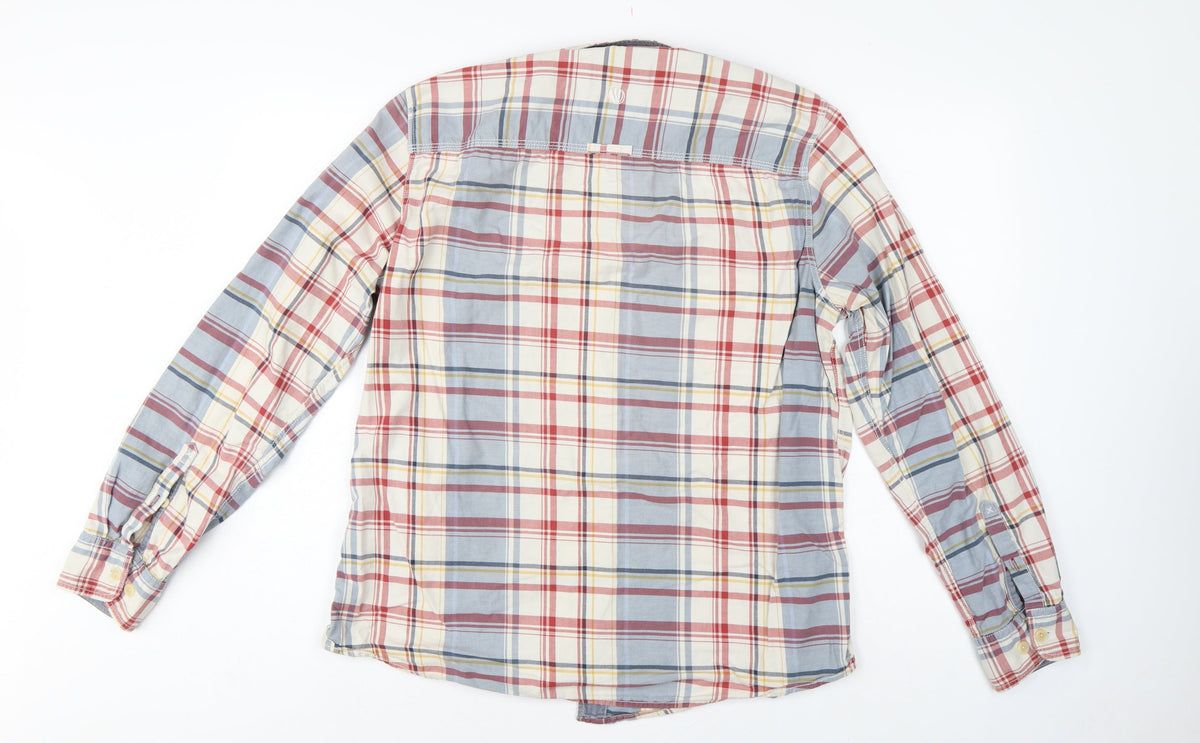 Fat Face Men’s Multicoloured Plaid Button-Down Shirt Size L Long Sleeve