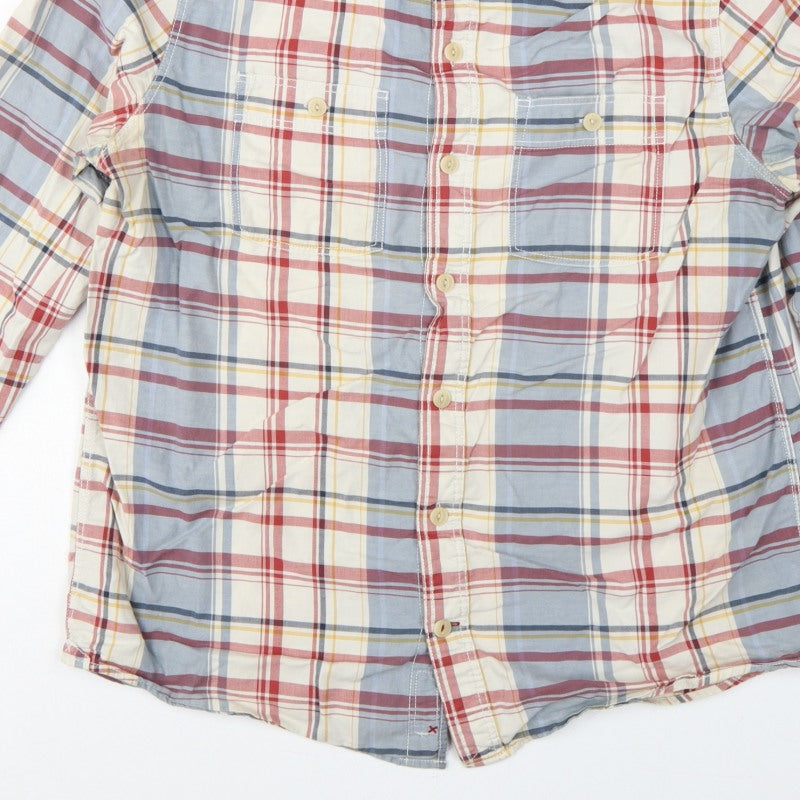 Fat Face Men’s Multicoloured Plaid Button-Down Shirt Size L Long Sleeve