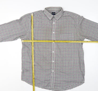 James Pringle Men's Multicoloured Check Shirt L Long Sleeve Button-Down