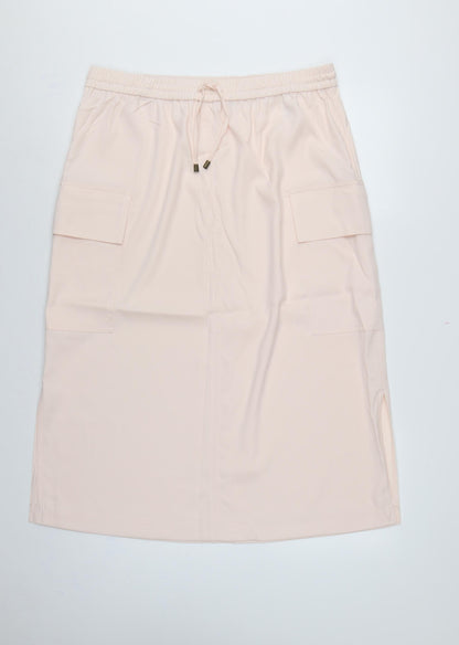 Marks and Spencer Women Pink UK 10 Cargo Midi Skirt Pockets