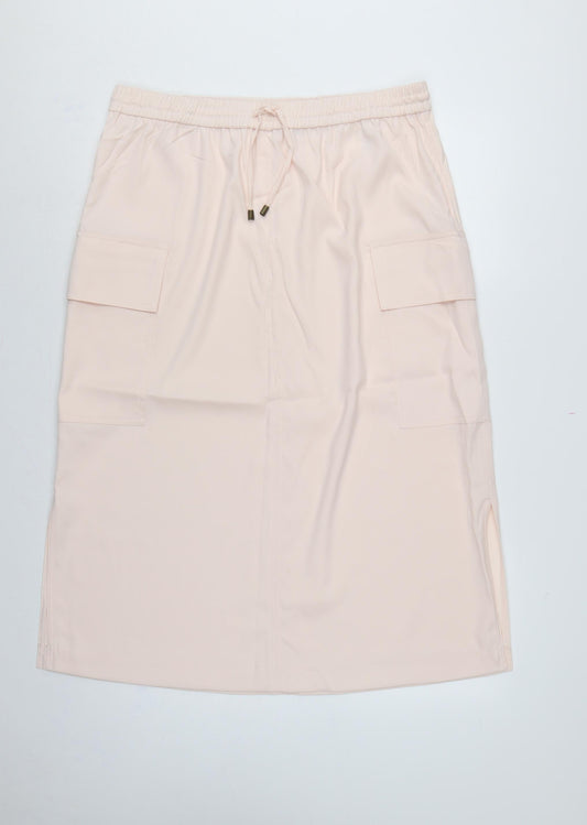 Marks and Spencer Women Pink UK 10 Cargo Midi Skirt Pockets