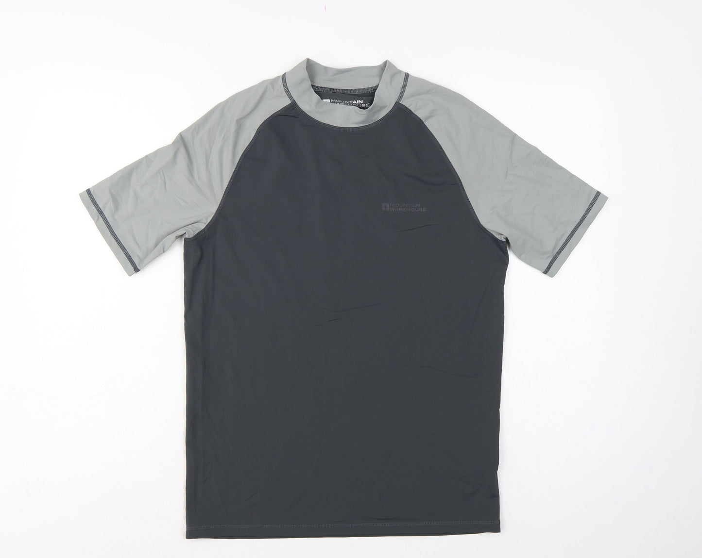 Mountain Warehouse Men’s Black Grey M Athletic Rash Guard T-Shirt