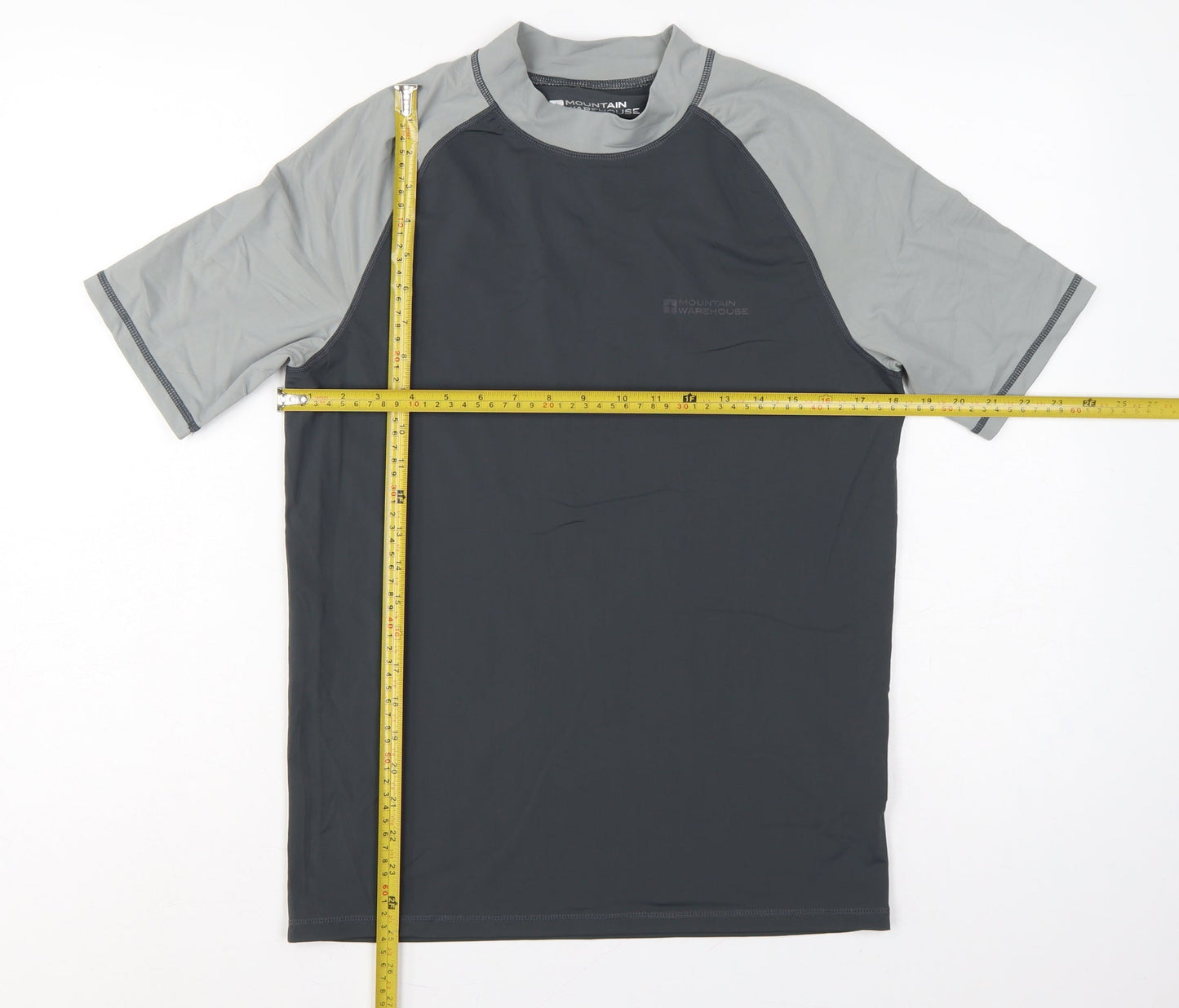 Mountain Warehouse Men’s Black Grey M Athletic Rash Guard T-Shirt