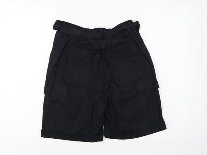 Marks and Spencer Women’s Black Size 8 Cargo Belted Shorts