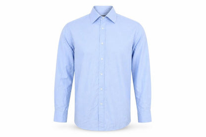Thomas Nash Men Blue 16 41cm Pure Cotton Gingham Formal Shirt