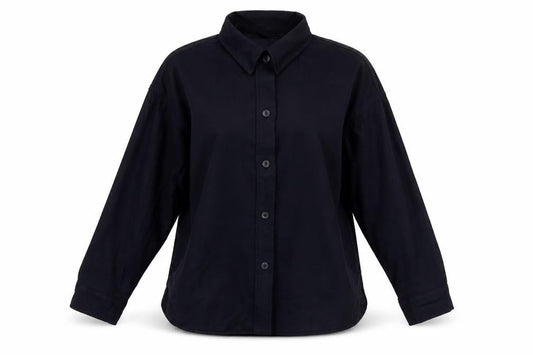 Uniqlo Women’s Black XS Basic Collared Long Sleeve Button-Up Shirt