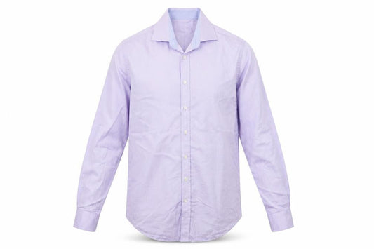 Front view of Jaeger Men’s Purple 15.5 Regular Fit Pure Cotton Formal Shirt