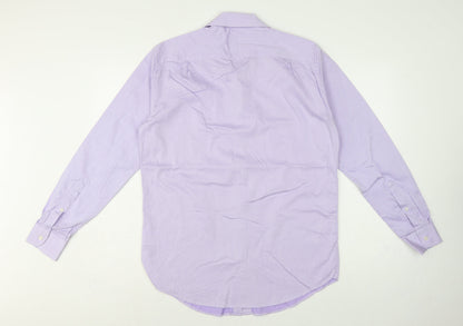 Jaeger Men’s Purple 15.5 Regular Fit Pure Cotton Formal Shirt