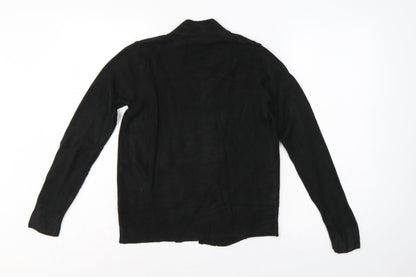 Marks and Spencer Women Black XS Open Knit Long Sleeve Cardigan