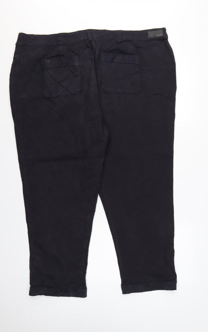 Fat Face Men’s Black Size 24 Tapered Stretch Cotton Blend Jeans Short