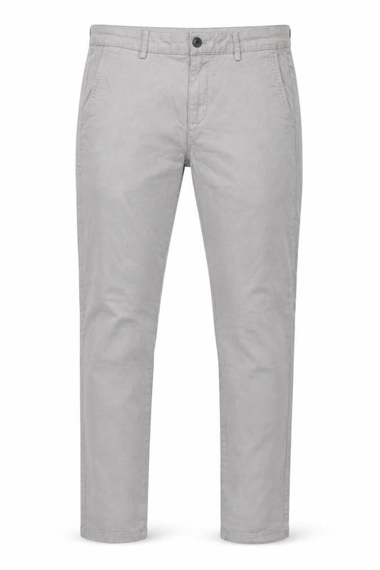 Front view of Topman Men’s Grey W30 L34 Slim Skinny Chino Jeans Zip Fly