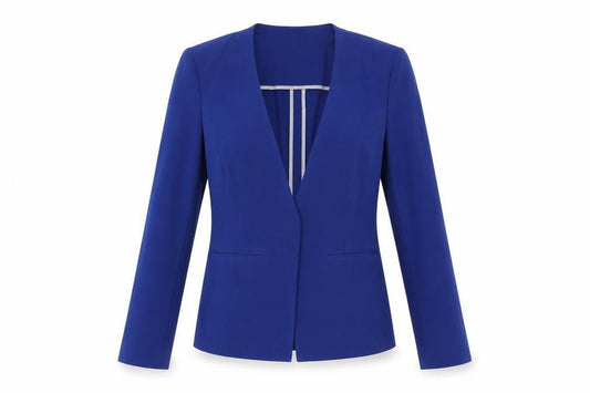 Marks & Spencer Women Blue UK 12 Tailored Shawl Lapel Blazer