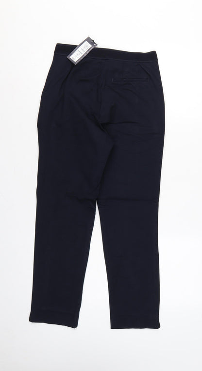 Marks and Spencer Women Blue UK 6 Slim High Rise Ankle Grazer Trousers