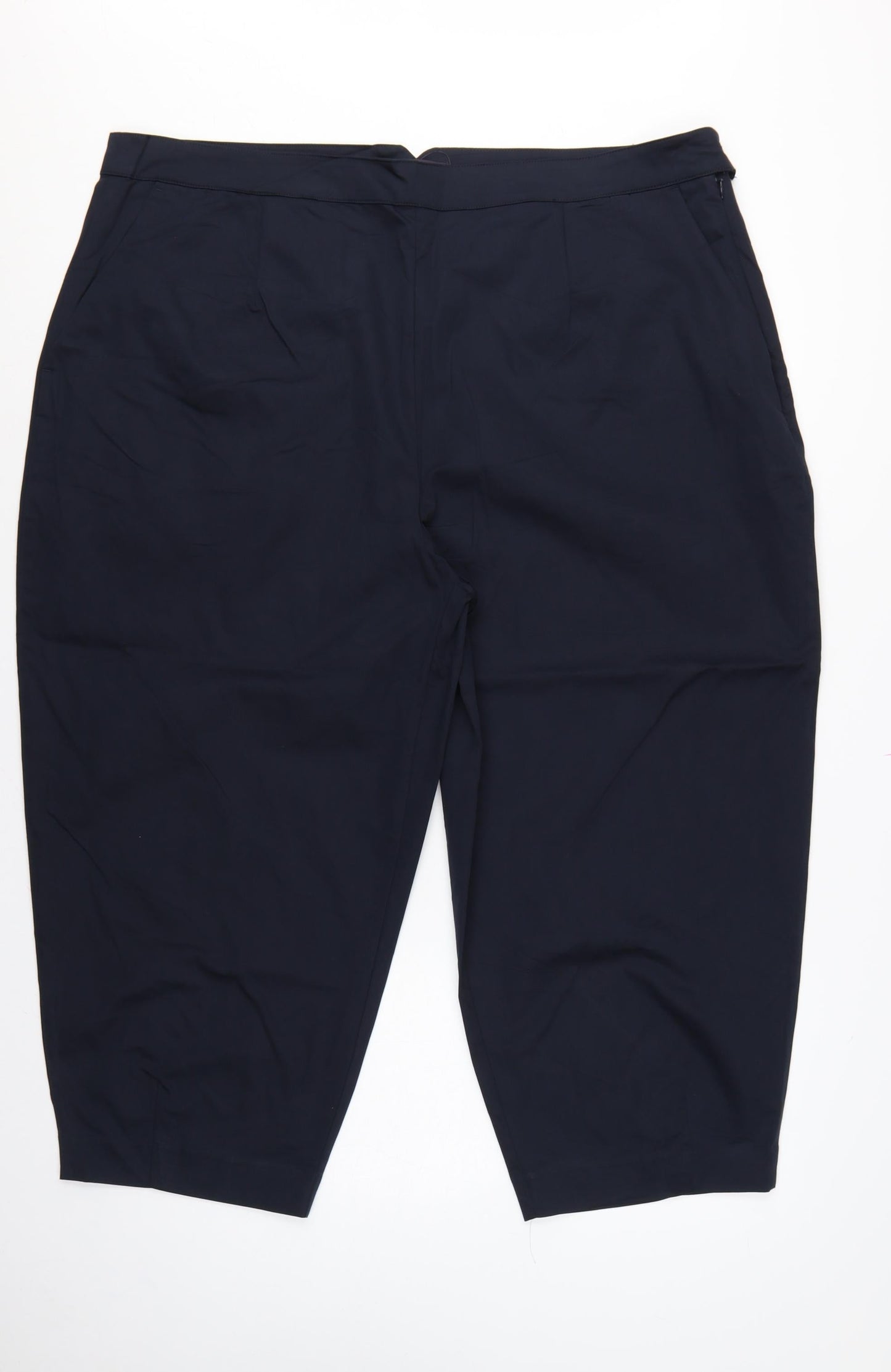 M&S Women’s Navy Blue UK 24 Short Tapered Tailored Trousers