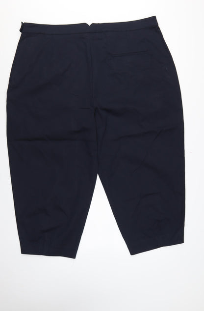 M&S Women’s Navy Blue UK 24 Short Tapered Tailored Trousers