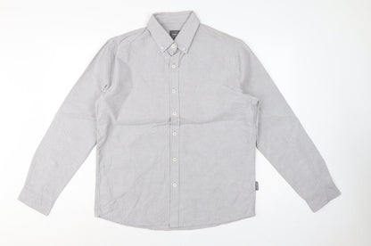 Peter Werth Men’s Grey L Castle Cotton Button-Down Long Sleeve Shirt