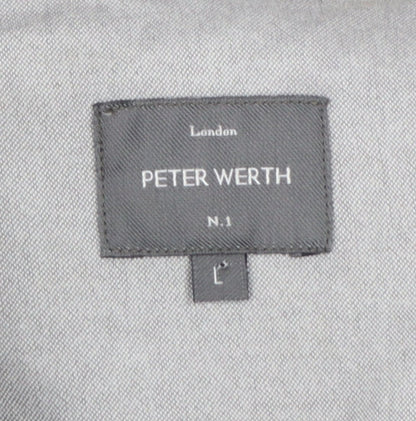 Peter Werth Men’s Grey L Castle Cotton Button-Down Long Sleeve Shirt