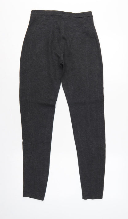 Mango Women Grey S Tapered High Rise Tailored Dress Trousers