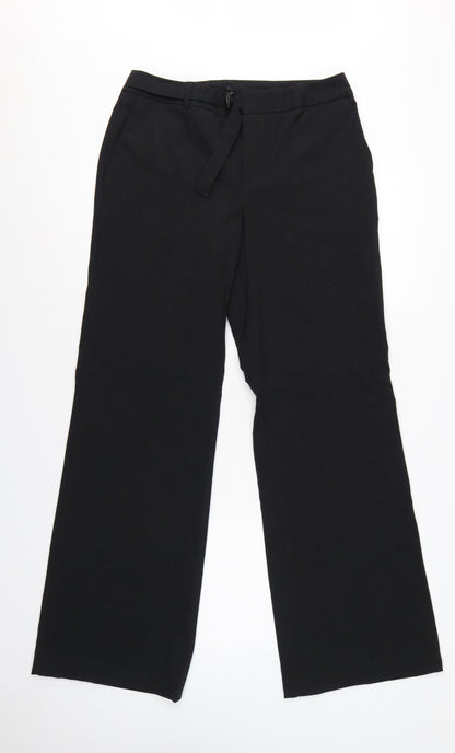 Mexx Women’s Black UK 12 Belted Bootcut Dress Trousers