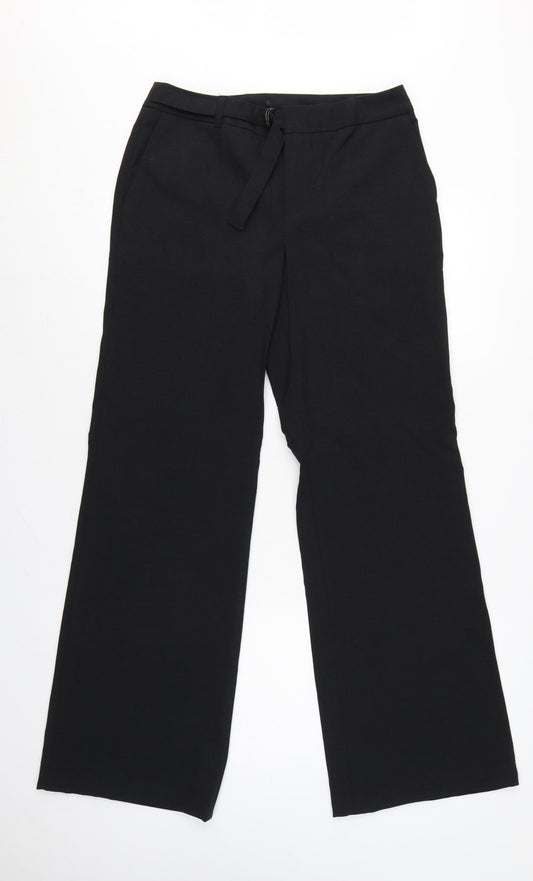 Mexx Women’s Black UK 12 Belted Bootcut Dress Trousers