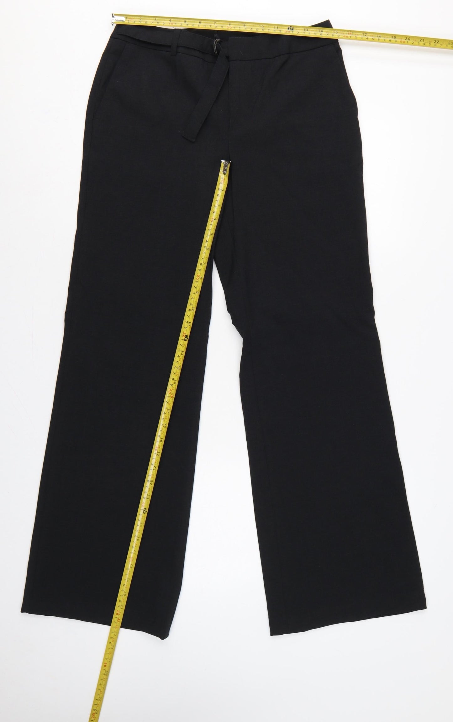 Mexx Women’s Black UK 12 Belted Bootcut Dress Trousers