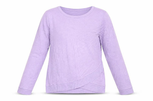 Lands' End Girls Purple 12-13 Years Long Sleeve Pullover Jersey Top