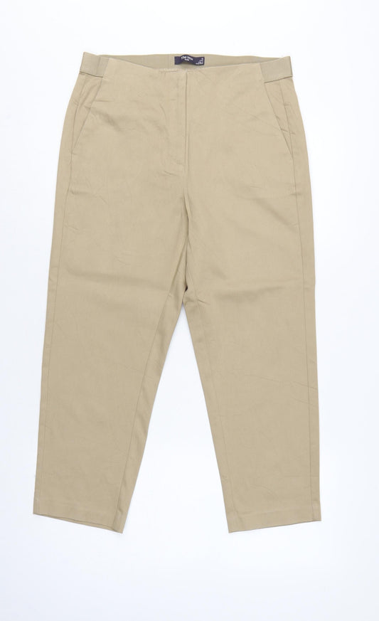 M&S The Mia Women Brown Size 12 Slim Long Straight Tailored Trousers