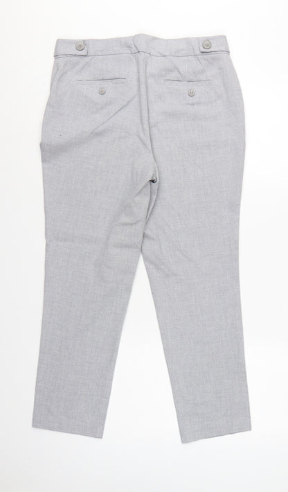 Next Women Grey UK 12R Tailored Straight Dress Trousers