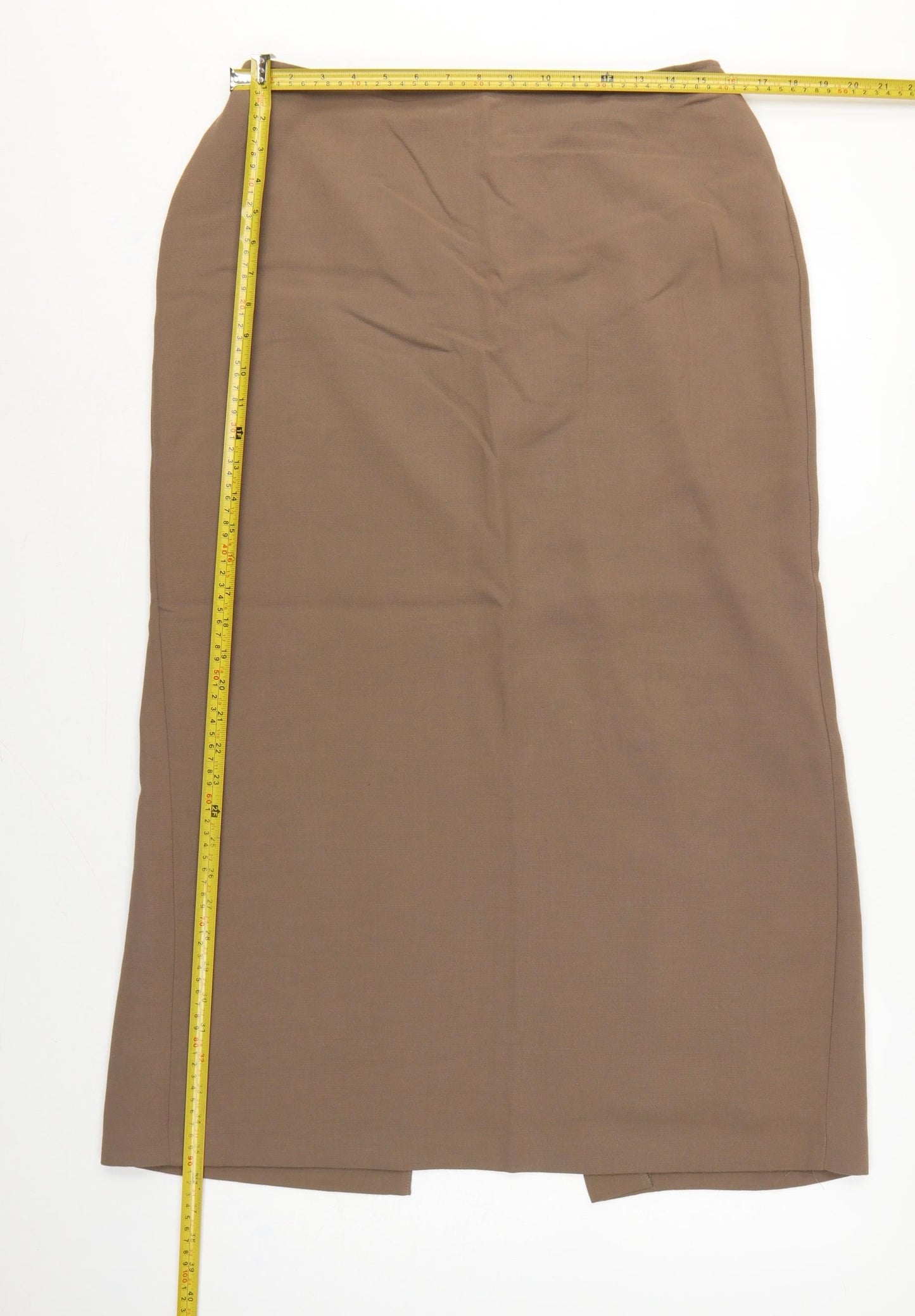 Marks and Spencer Women Brown UK 16 Long Pencil Skirt Lined Vintage