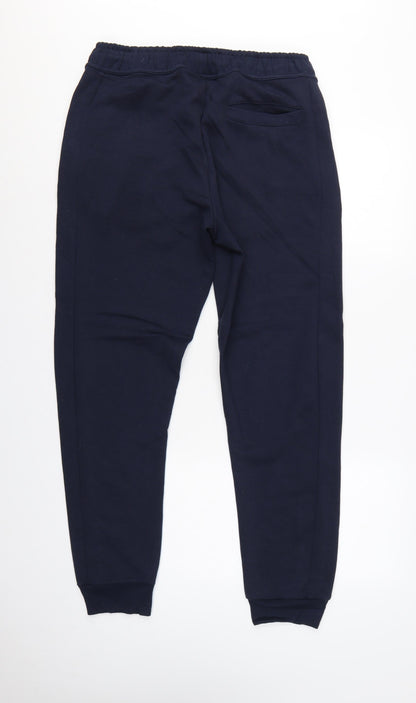 Next Men’s Blue M Long Leg Jogger Trousers Zip Pockets
