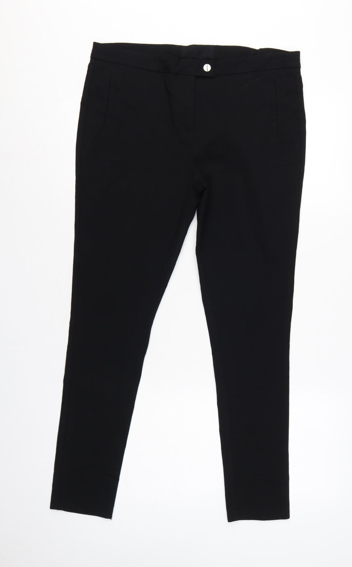 Dorothy Perkins Women Black UK 14 Slim Tapered Tailored Work Trousers