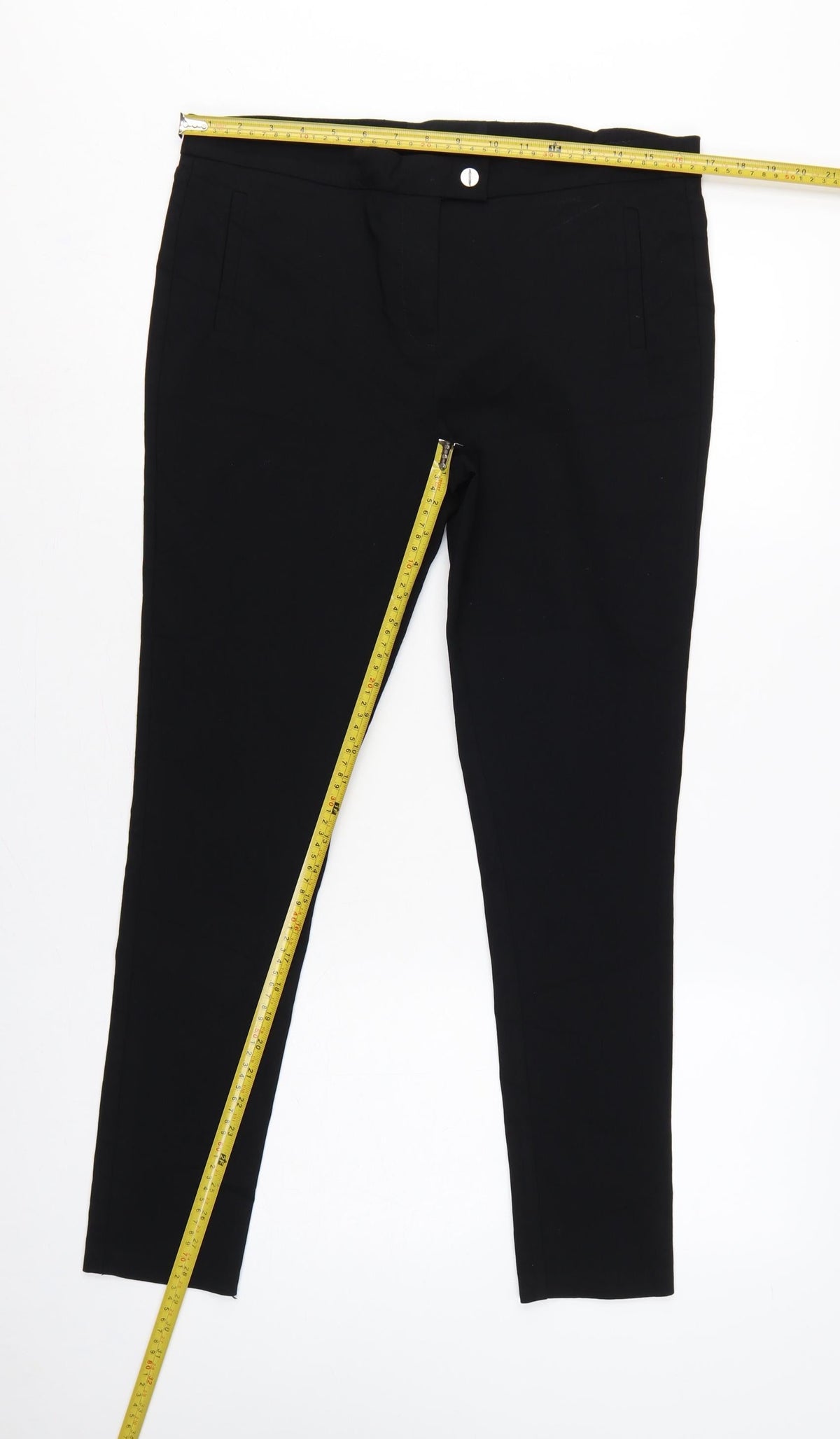 Dorothy Perkins Women Black UK 14 Slim Tapered Tailored Work Trousers
